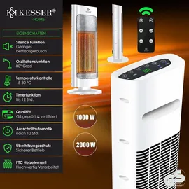 Kesser Heizlüfter 2000 W Weiß