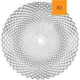 Nachtmann Platzteller Rumba 2tlg. Kristall, Kristalloptik Transparent Klar