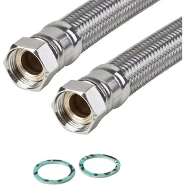 BREMBOFLEX Edelstahl Panzerschlauch 120 cm weiß