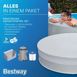 BESTWAY Tanx Stahlwandpool Set Ø 305 x 61 cm inkl. Filterpumpe