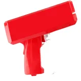 KIOALXZ Geldpistole, automatische Spielzeugpistole, ist eine lustige Requisitenpistole, die echtes Geld oder Gutscheine verschießen kann und einfach zu tragen ist. Sie eignet, Rot