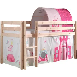 58 aufm Kessel Hochbett Karolina 210 x 106 x 114 cm Kiefer massiv natur beige