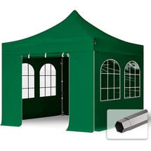 TOOLPORT Faltpavillon 3 x 3 m inkl. Seitenteile grün 582562