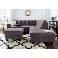 sit&more Ecksofa Varese L-Form, mit Federkern, wahlweise mit Bettfunktion und Stauraum braun