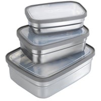 Maximex Lunchbox, (Set, 3 tlg.), Edelstahl, silberfarben