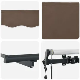 vidaXL Einziehbare Markise 3,5 x 2 m taupe