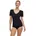 Damen Unterhemd mit tiefem V-Ausschnitt in Black Gr XS