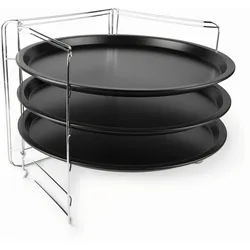 Excelsa Set 3 Pizzaschaufeln Pizza Stahl 30Xh2X30 Cm Schwarz