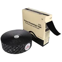 Nasara Kinesiologie Tape Schwarz 5cmx32m