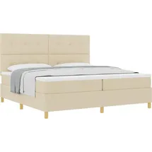vidaXL Boxspringbett 200 x 200 cm Creme