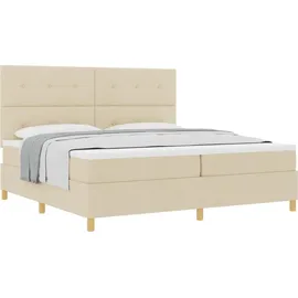 vidaXL Boxspringbett 200 x 200 cm Creme