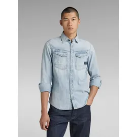 G-Star Slim Fit Jeanshemd Silber M