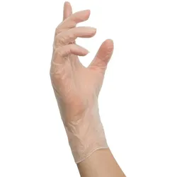 NITRAS VINYL PF Vinyl Einmalhandschuhe, transparent - , Größe: M  500 Stück