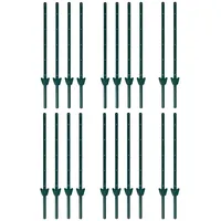 Estexo Zaunpfosten 87 cm Grün/Verzinkt, pulverbeschichtet