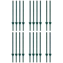 Estexo Zaunpfosten 87 cm Grün/Verzinkt, pulverbeschichtet