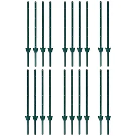 Estexo Zaunpfosten 87 cm Grün/Verzinkt, pulverbeschichtet