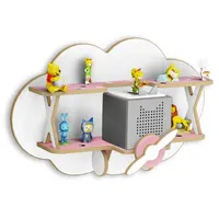 Holzura Hängeregal Tonie Regal Flugzeug – Wandregal aus Holz – Kinderzimmer rosa