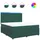 vidaXL Boxspringbett 180 x 200 cm Dunkelgrün