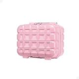 KONO Hartschale Kosmetikkoffer Beautycase Klein Beauty Case Hartschale ABS Handgepäck Gepäck-Sets für Damen und Herren, 30x21x16cm (Kosmetikkoffer, Rosa)