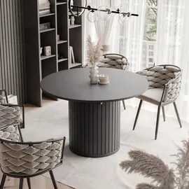 idohome Esstisch 160 x 77 x 120 cm schwarz