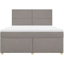 vidaXL Boxspringbett 180 x 200 cm Taupe