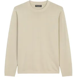 Marc O'Polo Rundhalspullover, in cleaner Basic-Form, Gr. M, beige, , 50671403-M