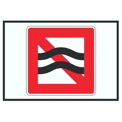 Sog und Wellenschlag vermeiden Symbol A5 (148x210mm)