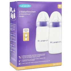 Lansinoh Naturalwave Babyflaschen 240ml & Sauger M