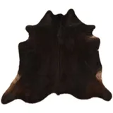 KUHFELL online & NOMAD Fellteppich Kuhfell Rinderfell Teppich Dunkelbraun Schwarz Natur 230 x 190 cm 230 cm