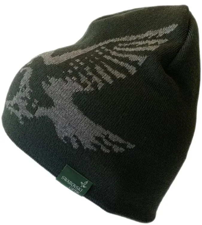 Swarovski Merino Beanie Mütze Grün