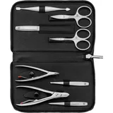 Zwilling Premium Maniküre Set 8tlg. mit Nagelschere, Leder, Schwarz