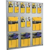 Kerkmann Wandprospekthalter Fokus alu DIN A4, 1/3 DIN A4 75,0 x 6,5 x 100,0 cm, 1 St.