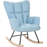 Schaukelsessel Oulu Stoff Hellblau
