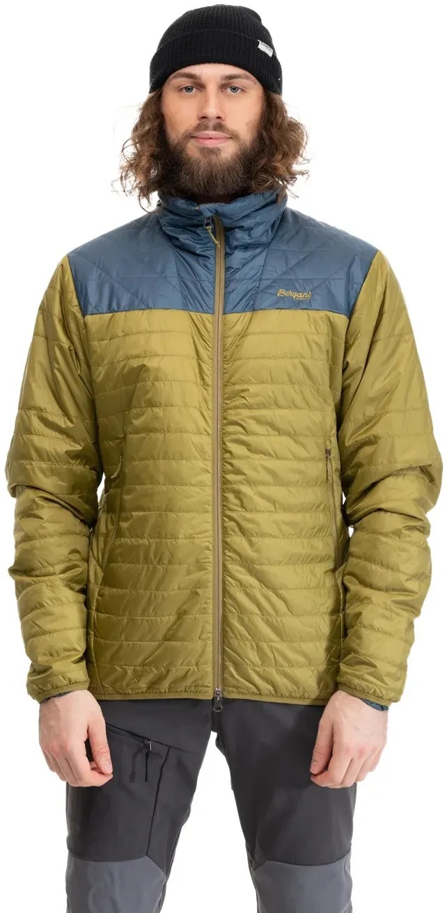 Bergans Isolationsjacke Røros Light (super leicht, PrimaLoft) olivegrün/blau Herren