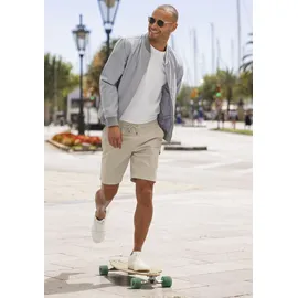 John Devin Shorts JOHN DEVIN "Bermuda", Herren, Gr. S (44/46), N-Gr, beige, Web, Obermaterial: 97% Baumwolle, 3% Elasthan, unifarben, regular fit kurz, Hosen Shorts, kurze Hose aus elastischer Baumwoll-Qualität, Topseller