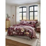 IRISETTE Bettwäsche Wave 8576 rot 1 Bettbezug 135 x 200 cm + 1 Kissenbezug 80 x 80 cm
