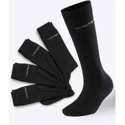 Kniestrümpfe WÄSCHEPUR, Damen, Gr. 2, schwarz, 53% Wolle, 46% Polyamid, 1% Elasthan, Socken