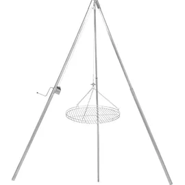 Schneider Grillgeräte Edelstahl Schwenkgrill 170 cm Höhe mit Rost 70 cm