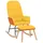 vidaXL Schaukelsessel Modell 3 Baumwolle 70 x 80 x 90 cm Gelb mit Hocker
