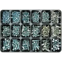 E-NORMpro E-NORM Montagekoffer 42 Zollschrauben mit Mutter weiß