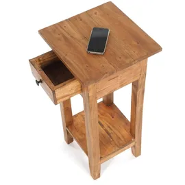 DESIGN DELIGHTS Telefontisch, Honig, Holz, 31x65x31 cm, Wohnzimmer, Wohnzimmertische, Beistelltische