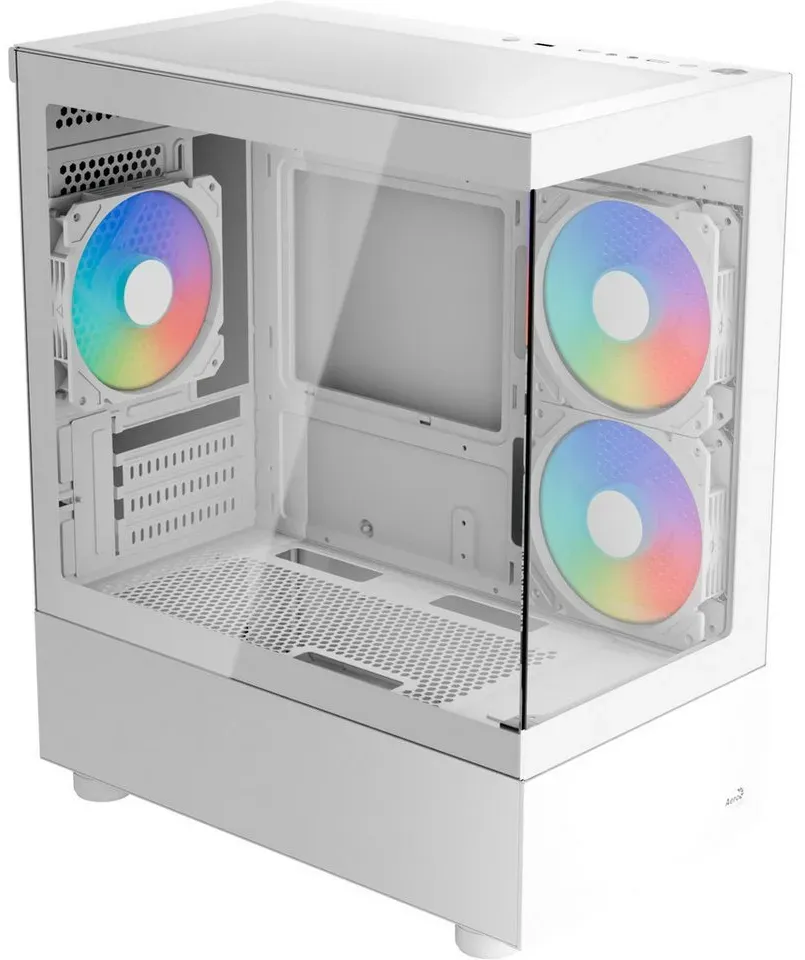 Aerocool PC-Gehäuse Aerocool Viewport Mini V2 ARGB, Tower-Gehäuse weiß