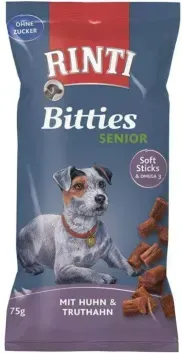 Hunde - Snack RINTI Bitties Senior Huhn & Truthahn, 75 g