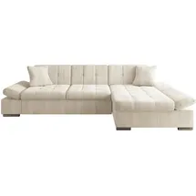 Mirjan24 Eckcouch Cord 2-Sitzer Beige