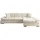 Mirjan24 Eckcouch Cord 2-Sitzer Beige