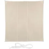 Relaxdays Sonnensegel quadratisch 400 x 400 cm beige