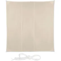 Relaxdays Sonnensegel quadratisch 400 x 400 cm beige
