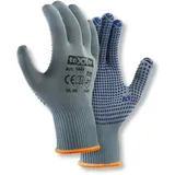teXXor® Feinstrick-handschuhe Nylon, Grau/blaue Noppen