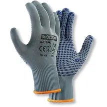 teXXor® Feinstrick-handschuhe Nylon, Grau/blaue Noppen