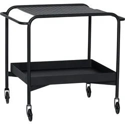 Push Tabellen auf Rädern schwarz